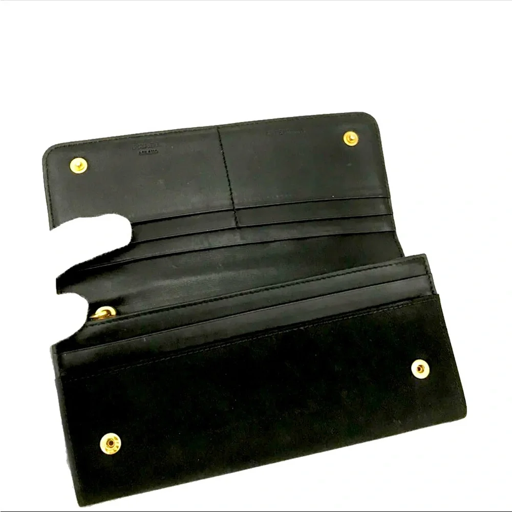 Authentic Rare PRADA Gorgeous black Tessuto Pietre Jeweled wallet - Picture 6 of 9